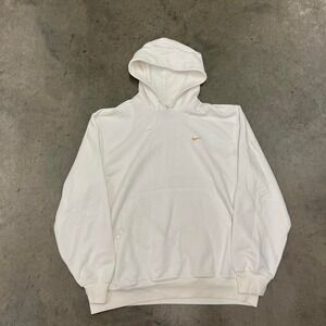 Vintage Y2K distressed‎ Nike silver bar tag white oversized boxy hoodie